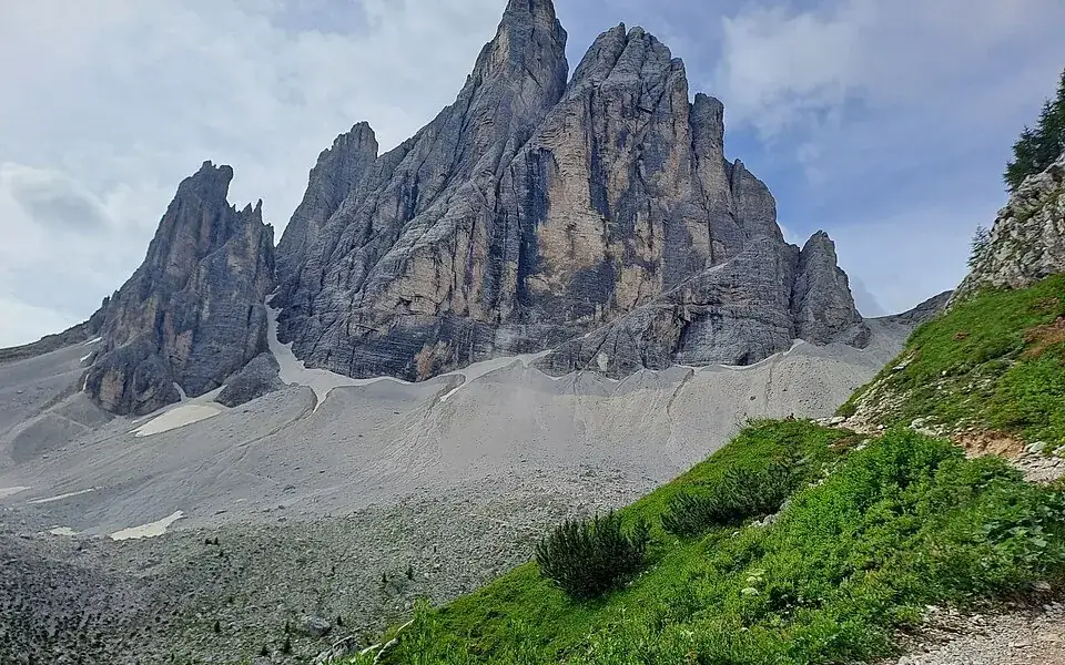 Croda dei Toni in the Dolomites: the part of Italy where a car makes sense.
