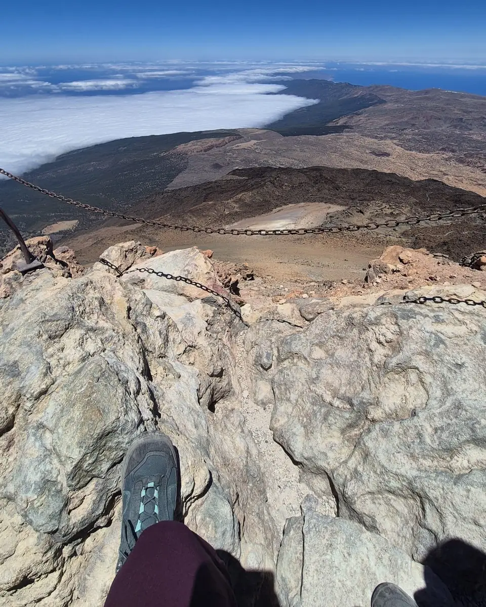 A daily pick with something of the day in it: boots at the top of Pico del Teide, Tenerife.